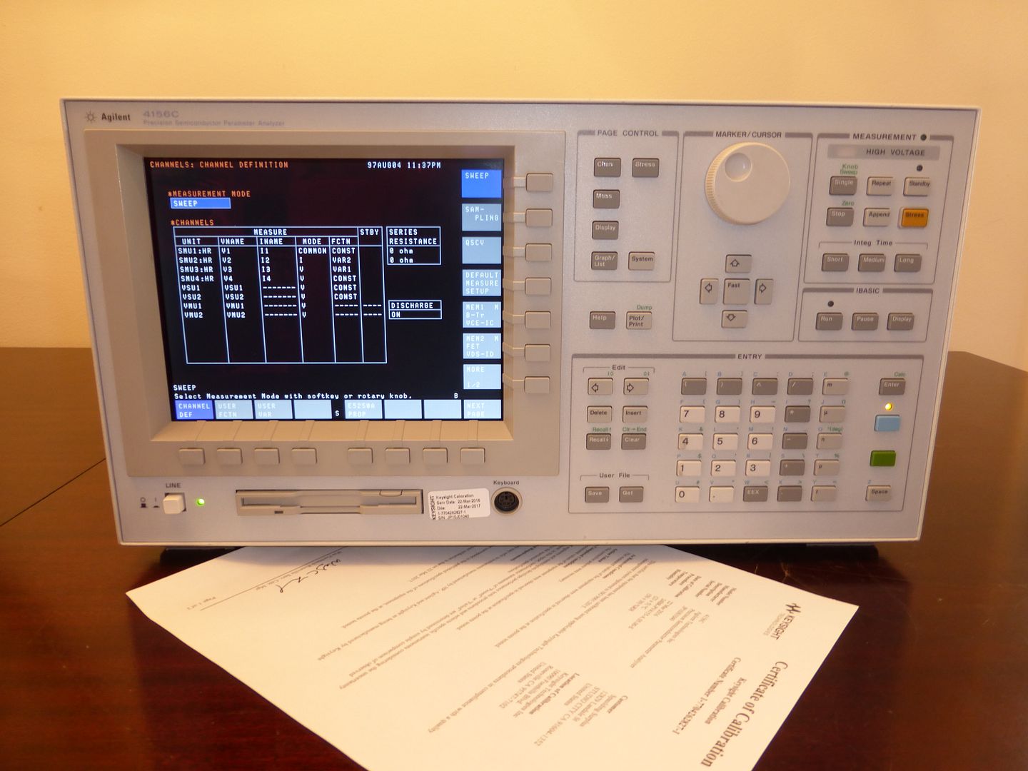 Keysight / Agilent 4156C Precision Semiconductor Parameter Analyzer CALIBRATED Spaulding Surplus